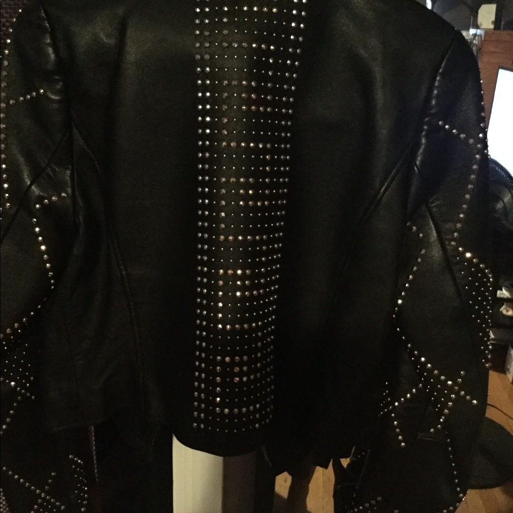 💯Versace HxM studded leather jacket - Picture 3 of 8